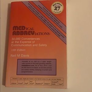Medical abbreviations, 15th edition